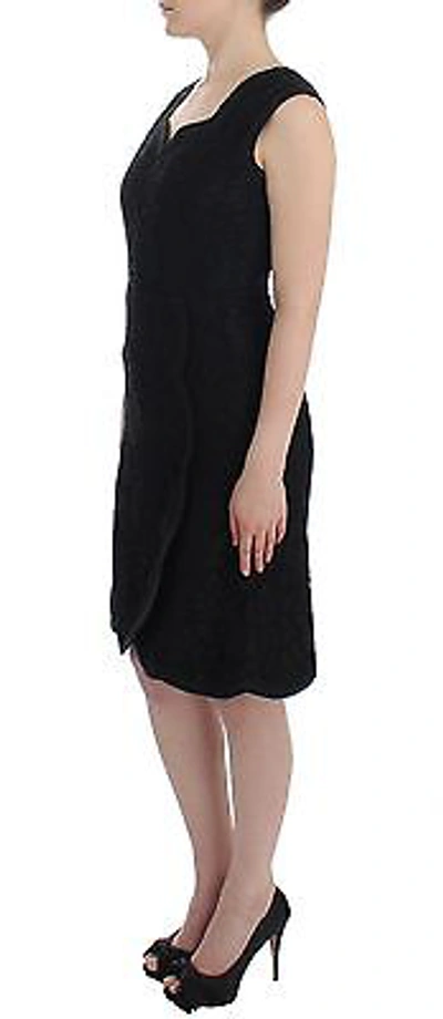 Pre-owned Dolce & Gabbana Dress Black Floral Lace Sleeveless Shift It40 / Us6 /s Rrp $2800