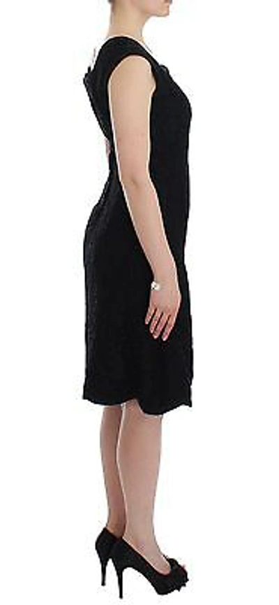 Pre-owned Dolce & Gabbana Dress Black Floral Lace Sleeveless Shift It40 / Us6 /s Rrp $2800