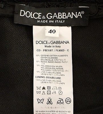 Pre-owned Dolce & Gabbana Dress Black Floral Lace Sleeveless Shift It40 / Us6 /s Rrp $2800