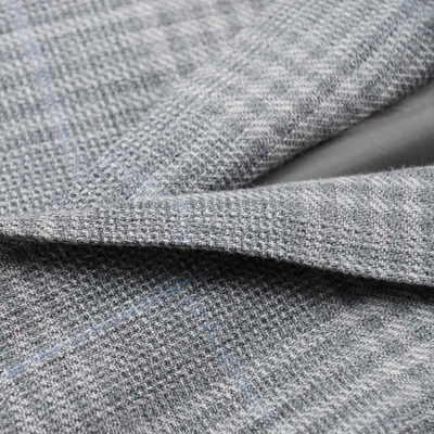 Pre-owned Canali Gray-green Layered Check Linen And Wool Sport Coat 40r (eu 50)