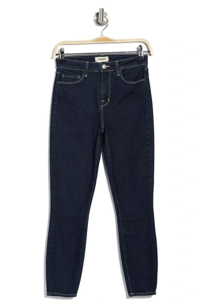 Shop L Agence Margot High Waist Crop Skinny Jeans In Bleu