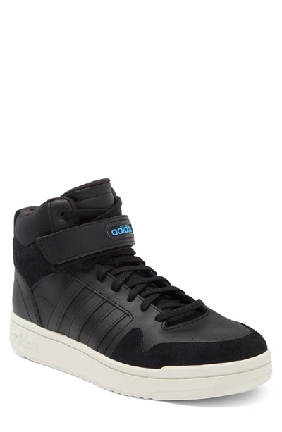 Shop Adidas Originals Postmove Mid Sneaker In Core Black / Black / Blue