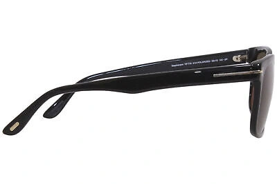 Pre-owned Tom Ford Stephenson Tf775 01h Sunglasses Men's Shiny Black/brown Polarized Lens