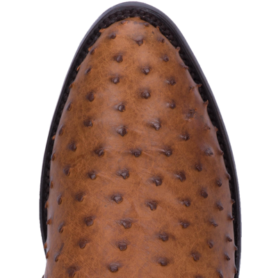 Pre-owned Dan Post Tempe Full Quill Ostrich Boots Dp2323 All Sizes - In Saddle Brown/chocolate