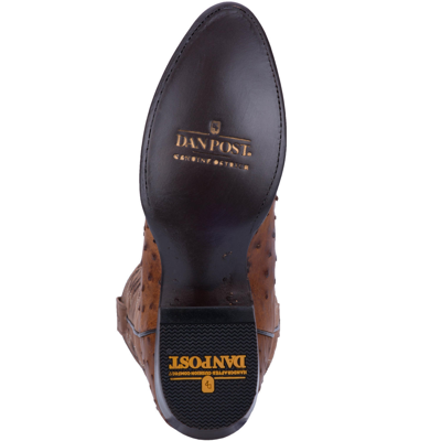 Pre-owned Dan Post Tempe Full Quill Ostrich Boots Dp2323 All Sizes - In Saddle Brown/chocolate