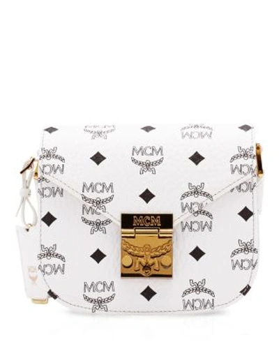 Shop Mcm Patricia Visetos Shoulder Bag In White