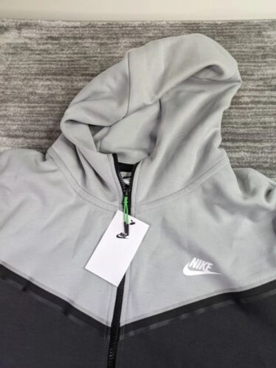 Pre-owned Nike Men's Sportswear Tech Fleece Full-zip Hoodie Grey/black  Cu4489-078 3xl In Gray | ModeSens