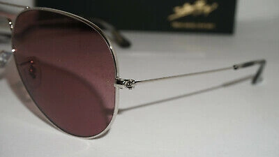 Pre-owned Ray Ban Sunglass Aviator Team Wang Silver Violet Rb3025 003/4r 62 14 140 In Purple