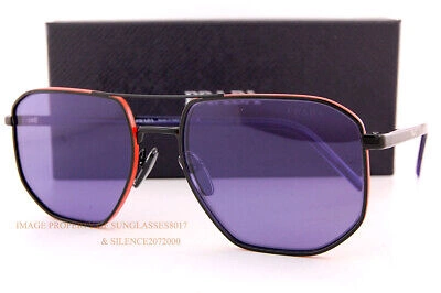 Pre-owned Prada Brand  Sunglasses Pr 59ys 11b 05q Black/orange/violet For Men In Purple