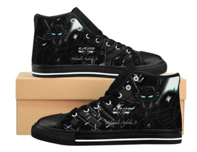Pre-owned Handmade Batazr Footwear Mens/boys Custom Low And High Tops In Blue