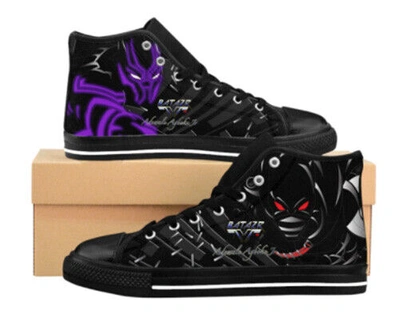 Pre-owned Handmade Batazr Footwear Mens/boys Custom Low And High Tops In Blue