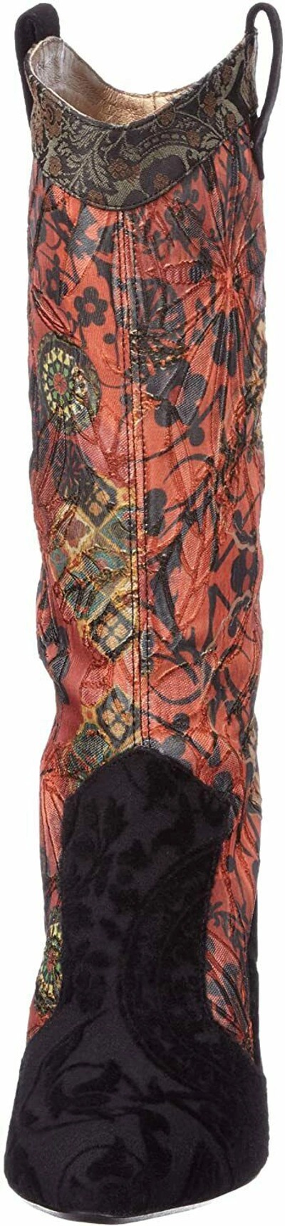 Pre-owned Desigual Women's 27tsl04 Shoe Heel Boots Abril Rojo In Red