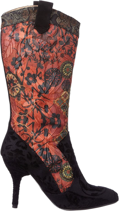 Pre-owned Desigual Women's 27tsl04 Shoe Heel Boots Abril Rojo In Red