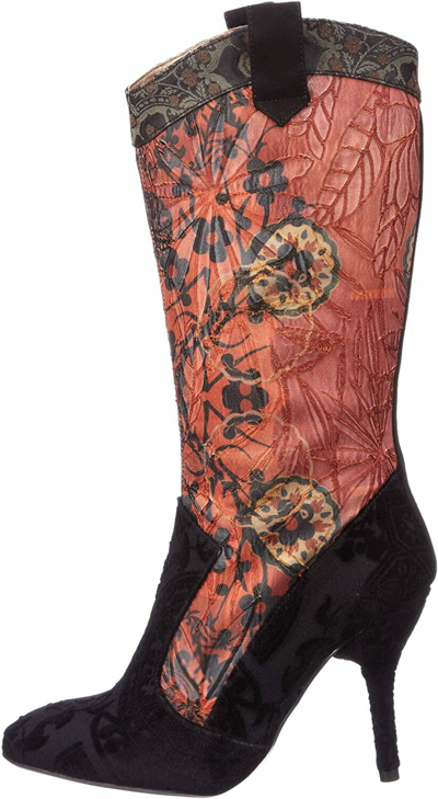 Pre-owned Desigual Women's 27tsl04 Shoe Heel Boots Abril Rojo In Red