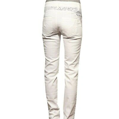 Pre-owned Blugirl Blumarine 83151 Jeans Bllugirl Blumarine Pantaloni Lunghi Donna Trousers Women In Bianco
