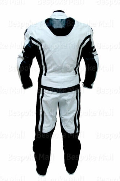 Pre-owned Handmade Men's Motorcycle Racing Real Cowhide Leather Speed Hump Safety Pads Suit-532 In Multicolor
