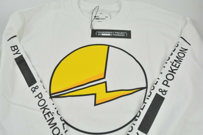 Pre-owned Pokémon Thunderbolt Project Tbp-b Medium White Hiroshi Fujiwara Pokemon Long Sleeve Tee