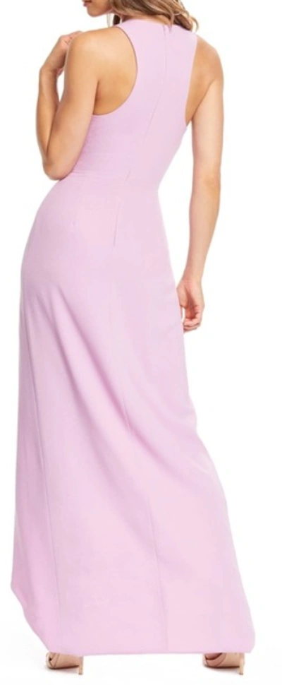 Pre-owned The Population Dress  - Alluring Ariel Evening Gown Dress - Lavender - Size Large In Purple