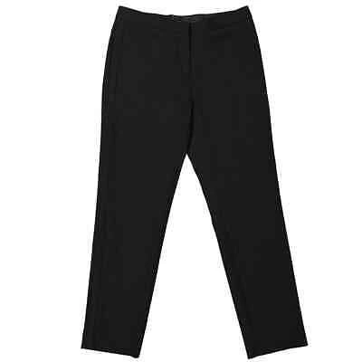 Pre-owned Burberry Black Wool Cropped Tailored Trousers