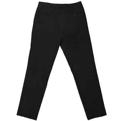 Pre-owned Burberry Black Wool Cropped Tailored Trousers