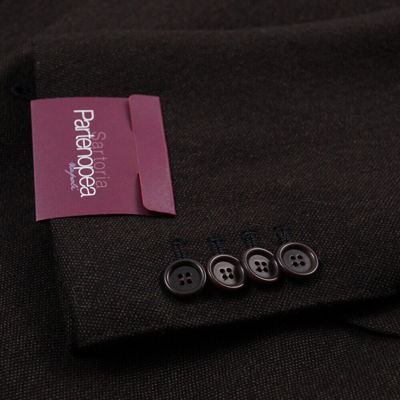 SARTORIA PARTENOPEA Pre-owned $3195  Dark Brown Micro Donegal Wool Sport Coat 40 R