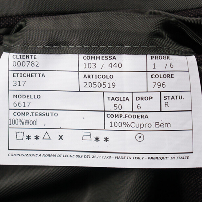 Pre-owned Sartoria Partenopea $3195  Dark Brown Micro Donegal Wool Sport Coat 40 R