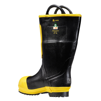 Pre-owned Black Diamond 699-9451 Rubber Fire Nfpa Boots Size 7 Wide