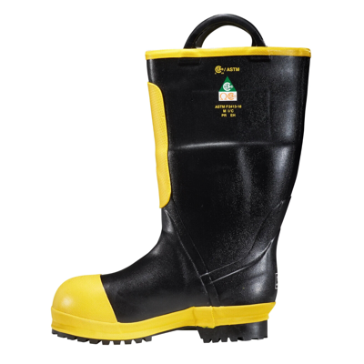 Pre-owned Black Diamond 699-9451 Rubber Fire Nfpa Boots Size 7 Wide