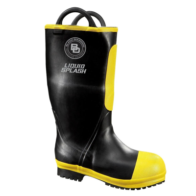 Pre-owned Black Diamond 699-9451 Rubber Fire Nfpa Boots Size 7 Wide