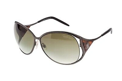 Pre-owned Roberto Cavalli Fresia Rc 574s 08f Women's 63mm Brown Round Gradient Sunglasses In Gray