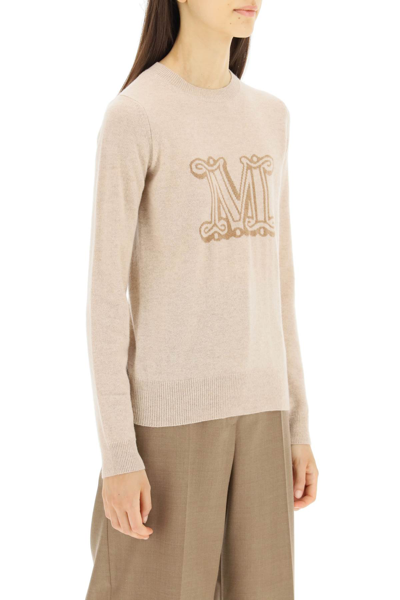 Shop Max Mara 'bimba' Cashmere Sweater In Beige