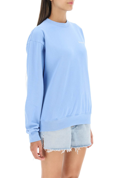Shop Sporty And Rich Drink More Water Sweatshirt In Light Blue