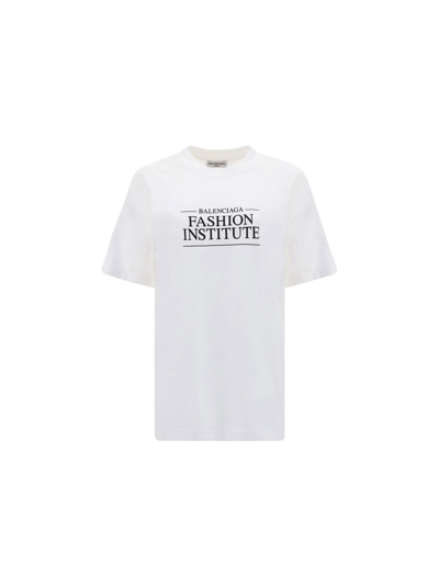 Shop Balenciaga Women's White Other Materials T-shirt