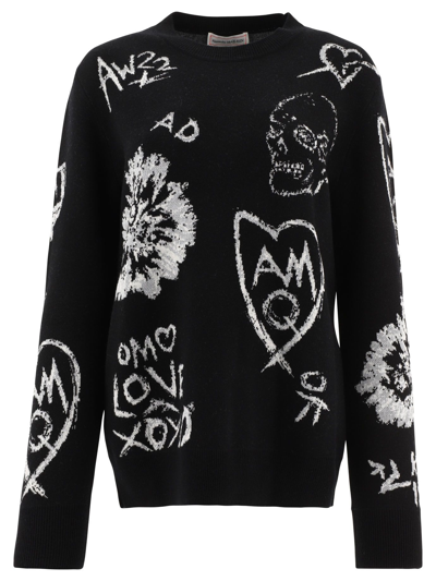 Shop Alexander Mcqueen Men's Black Other Materials Sweater