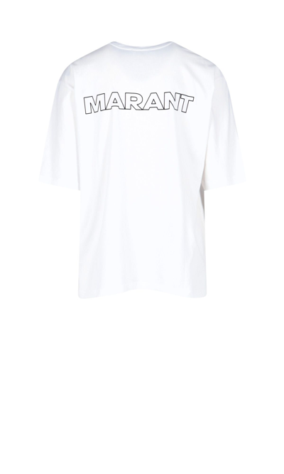 Shop Isabel Marant Men's White Cotton T-shirt