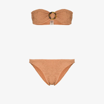 Hunza G Gloria Bandeau Crinkle Bikini - Farfetch