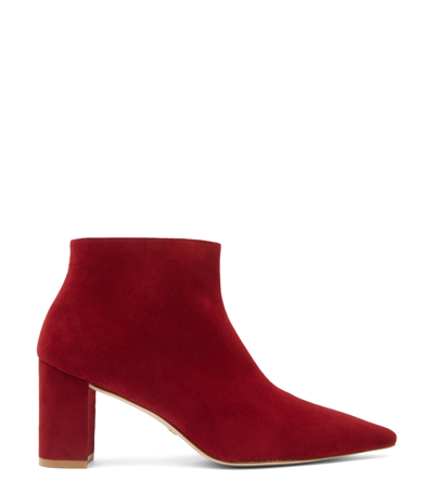 Shop Stuart Weitzman , Stuart 75 Zip Bootie, Last Chance, Rioja, Veloursleder