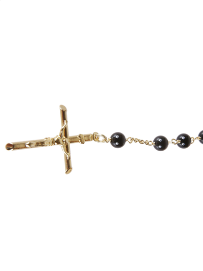 Shop Dolce & Gabbana Chain Cross Necklace In Gold