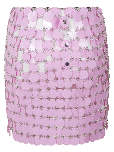 Shop Rabanne Short Binded Skirt In Pink