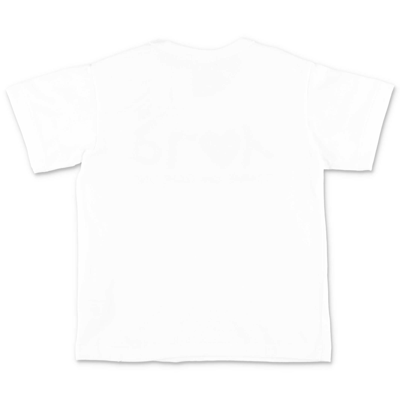 Shop Comme Des Garçons Play T-shirt Bianca In Jersey Di Cotone In Bianco