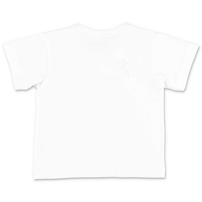 Shop Comme Des Garçons Play T-shirt Bianca In Jersey Di Cotone In Bianco