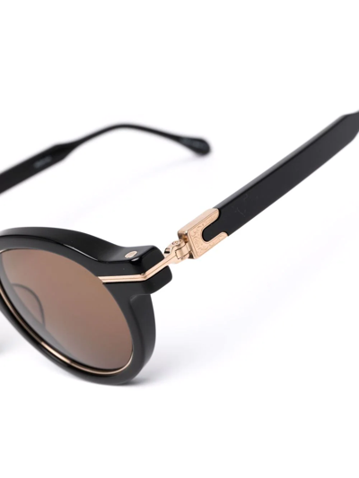 Shop Matsuda Panto Round-frame Sunglasses In Black