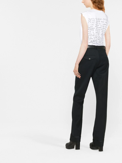 Zadig & Voltaire Poetia Turn-up Hem Gabardine Trousers In Black