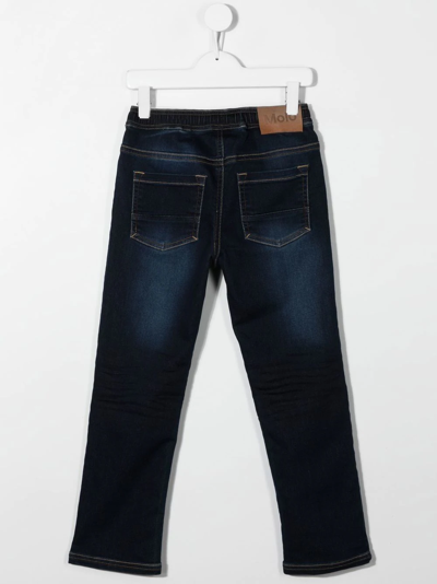 Molo Augustino Low-rise Straight-leg Jeans In Blue