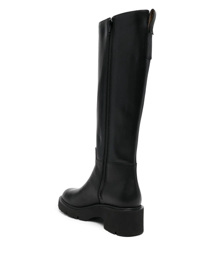 Shop Camper Knee-length Slip-on Boots In Black