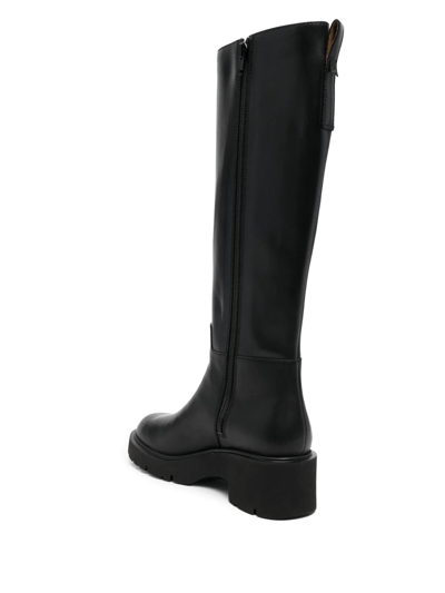 Camper Knee-length Slip-on Boots In Black
