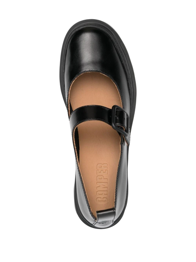 Camper Chunky Leather Pumps In Black
