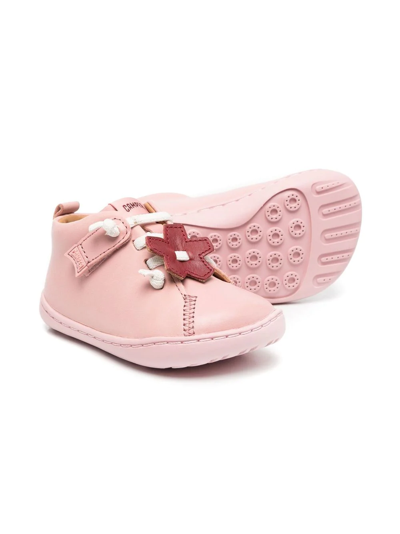 Camper Flower-appliqué Low-top Sneakers In Pink
