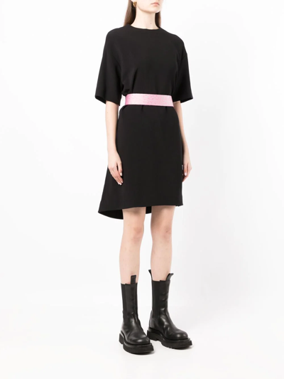 Pre-owned Balenciaga 2010s Belted T-shirt-dress In Black