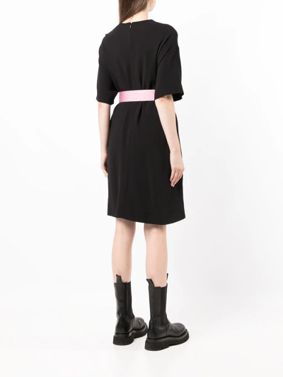 Pre-owned Balenciaga 2010s Belted T-shirt-dress In Black